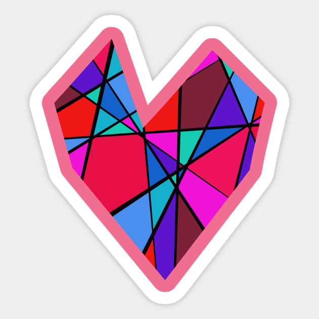 Fractured heart Sticker by Keatos